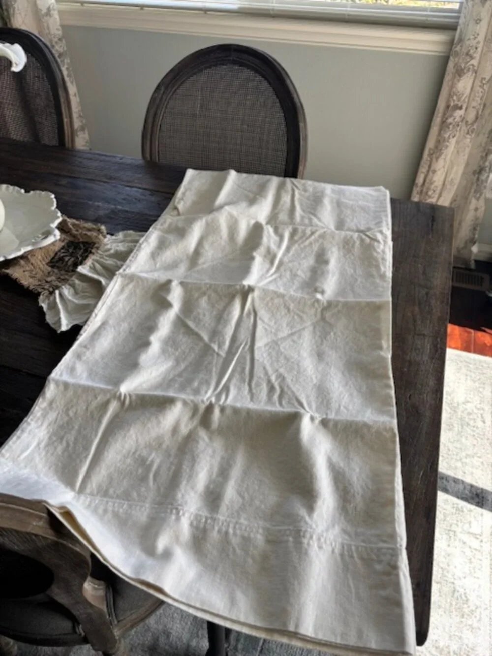 NEW Crate & Barrel King Ivory Linen pillowcases - REDUCED! Set of two.